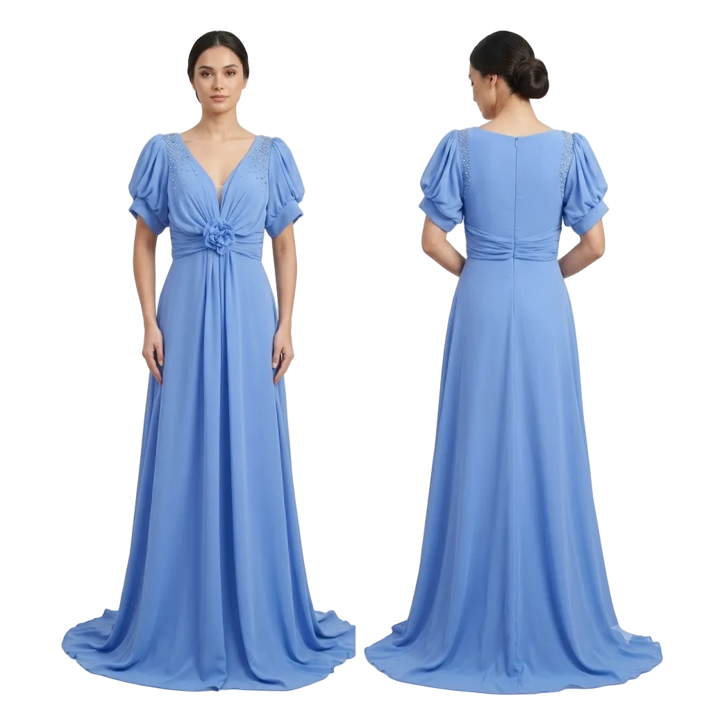 Cornflower Floral Gown
