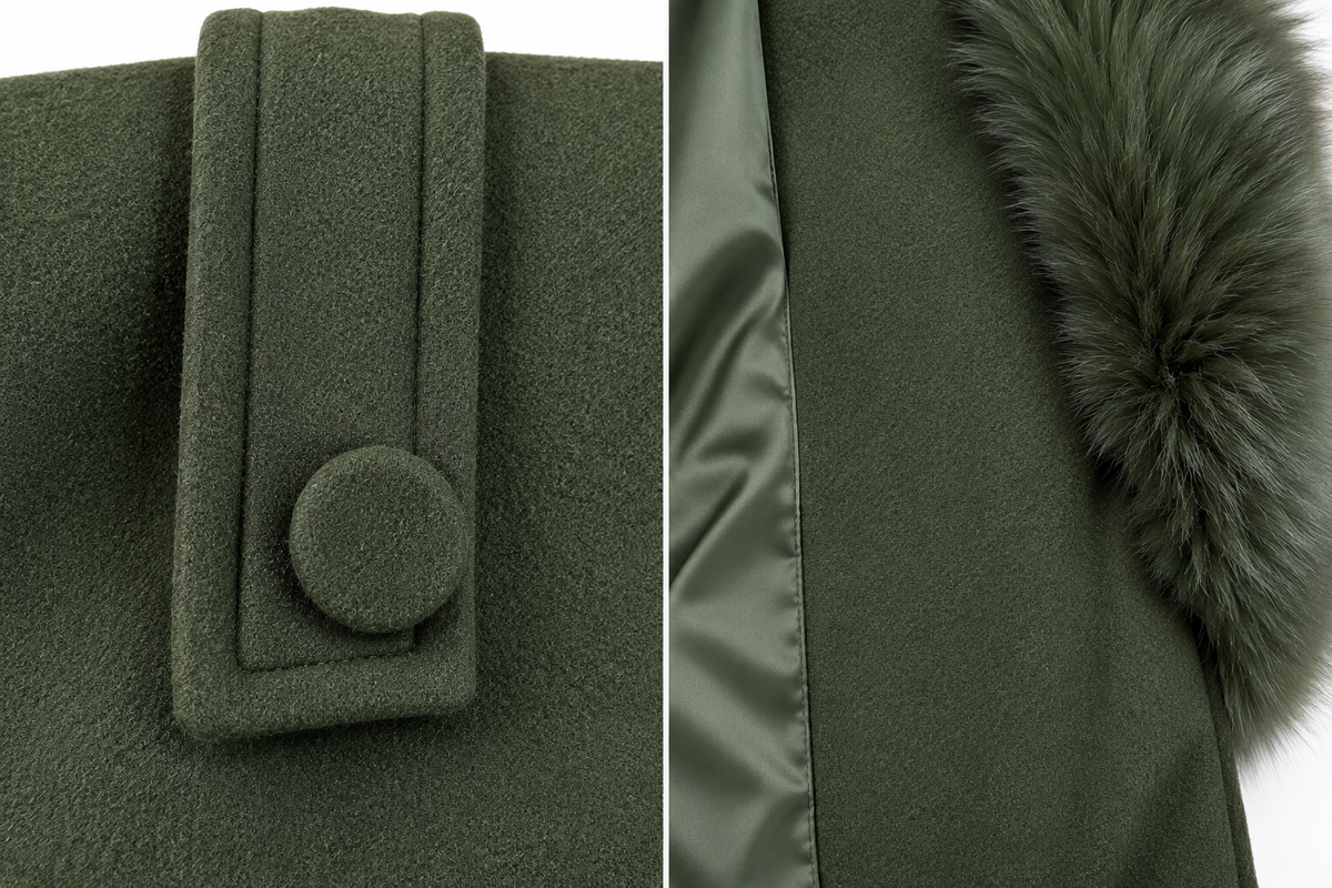 close shot for green jacker