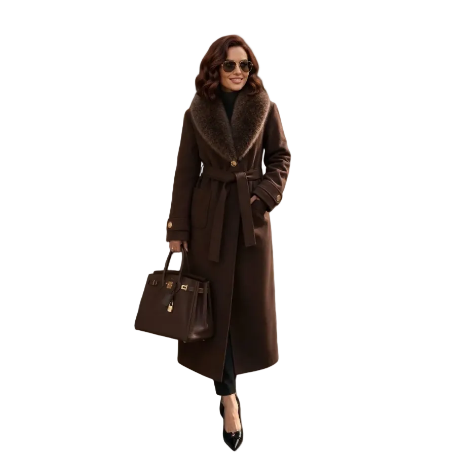 Luxe Fur-Collar Coat