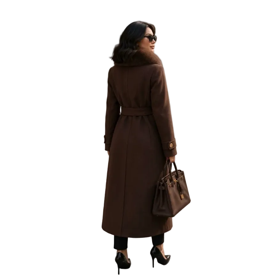 Luxe Fur-Collar Coat