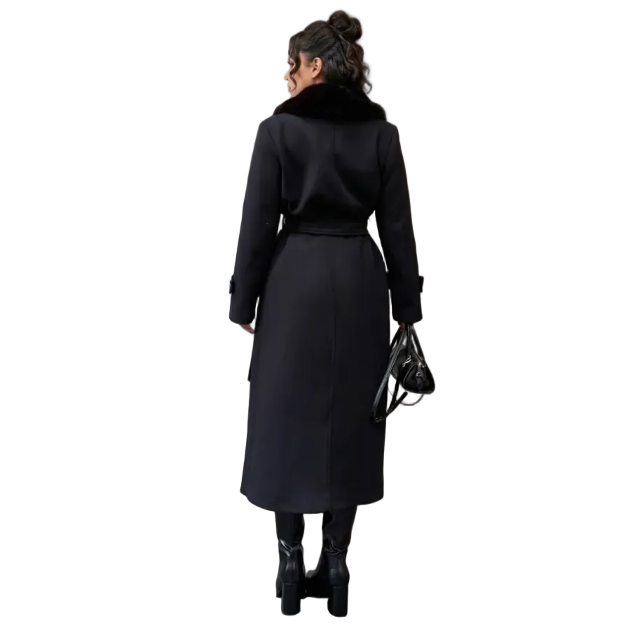 Luxe Fur-Collar Coat