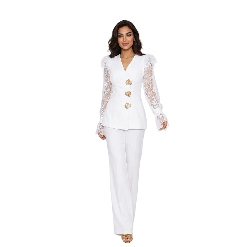 Lace and Gold Suit