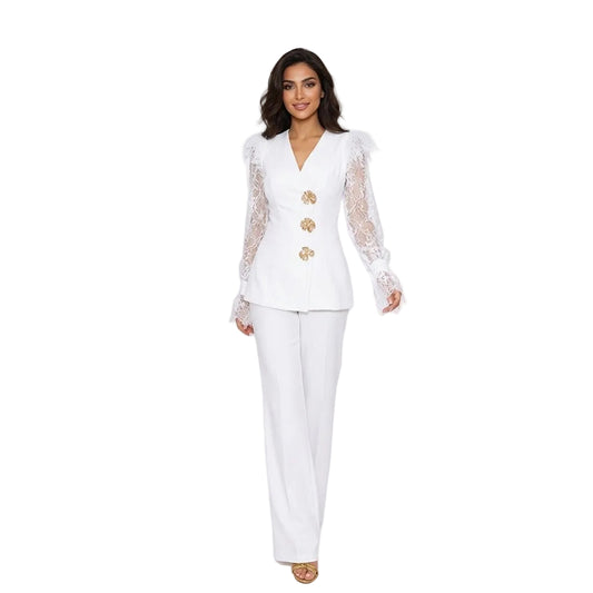 Lace and Gold Suit