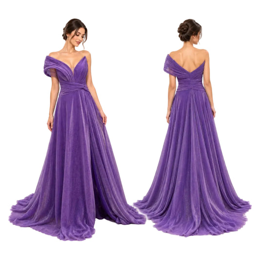 Shimmer Off-Shoulder Gown
