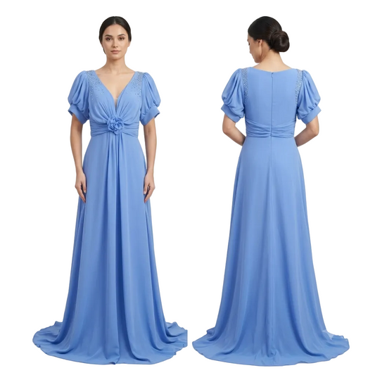 Cornflower Floral Gown