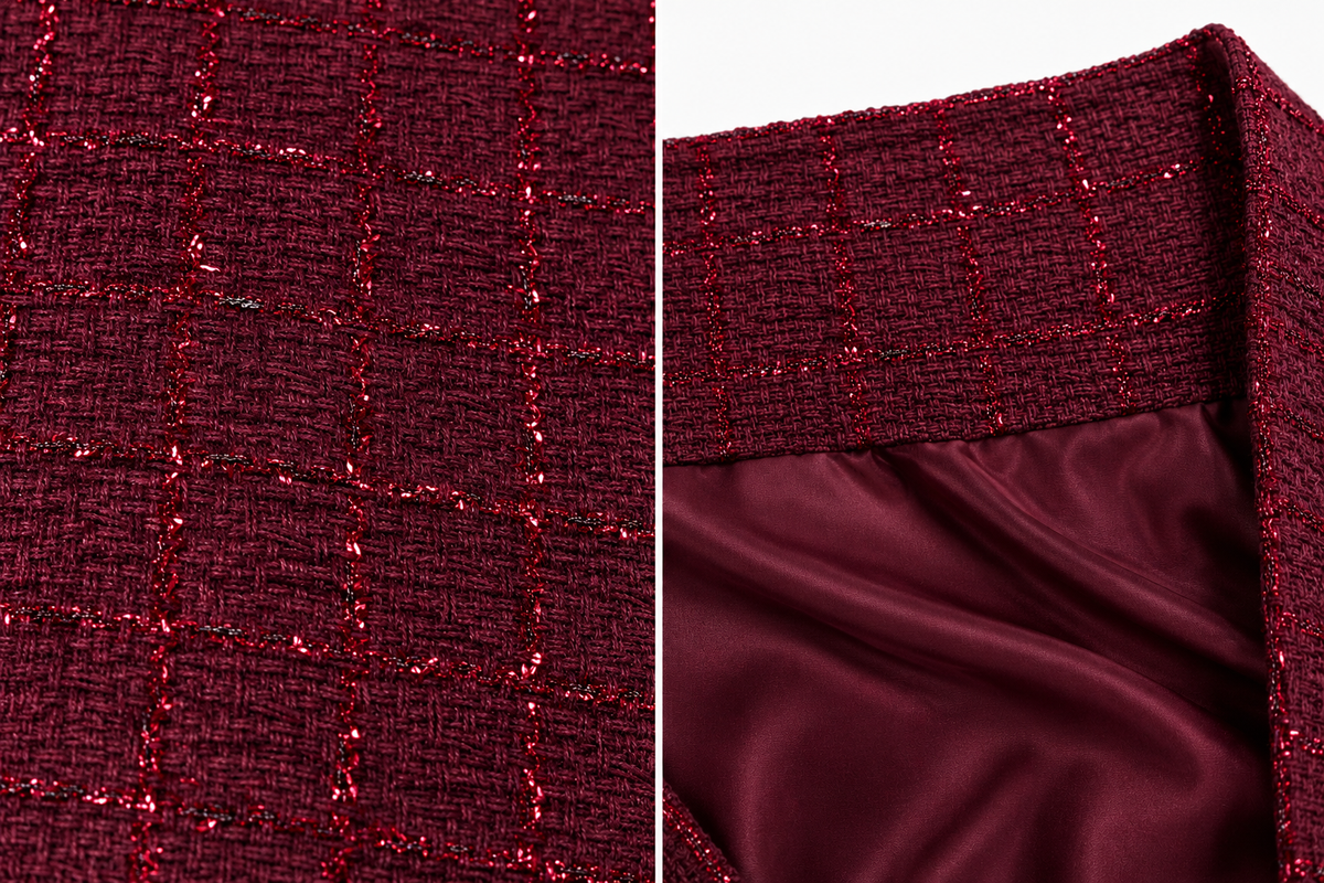 close shot for Burgandy dress